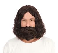Jesus Wig And Beard Religious Figure Adults Fancy Dress Accessory Mens