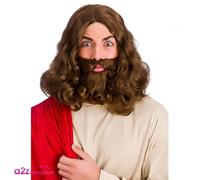 Jesus Bible Religion Christ Wig Beard Set Fancy Dress