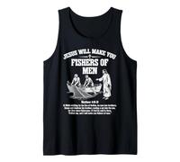 Jesus Will Make You Fishers of Men Matthew 4:18-19 Christian Tank Top