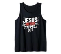 Jesus Will Never Tapped Out Christian Wrestle Wrestling Tank Top