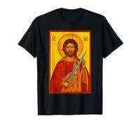 Jesus With A Sword - Christian Orthodox Icon T-Shirt