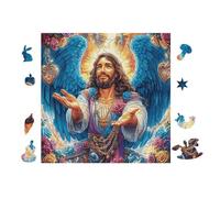 Jesus with Angel Wings 100-piece Jigsaw Puzzle Bundle Family Puzzle Lovers Brain Training Mindful Activity Spring Creativity & Gift Giving 28x28cm