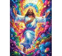 Jesus with Arms Outstretched 1000 Pieces Set Classic Jigsaw Puzzle Mitos Fantástico Cuento De Hadas Couple Puzzle Partners Mind Relaxation Wall Decor Easter New Year Creativity & Gift Giving 1000 PCS