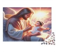 Jesus with Child 1000 Piece Jigsaw Puzzle for Adults 14+, Eco-Friendly Paper, Jesus And Baby, Relaxation Activity, Family Entertainment, Improves Focus & Problem-Solving 52x38cm/1000pcs