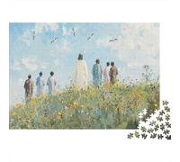 Jesus with Disciples 1000 Pieces Jigsaw Puzzle for Couples Stress Relief Puzzle Challenging Sustainable Indoor Leisure Eco-friendly 70x50cm/1000pcs