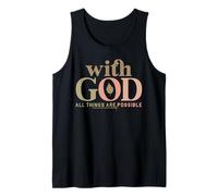 Jesus with God All Things are Possible Bible Verse Tank Top