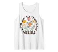 Jesus with God All Things are Possible Bible Verse Tank Top