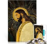 Jesus with Golden Halopuzzles for teenagers 1000 pieces Challenging Game and Family Play Parent-child interaction 38x26cm