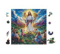 Jesus with Open Arms 100 Piece Pack DIY Jigsaw Puzzle Collectors Cognitive Development Educational Decorative Puzzle Gifts for Adults Premium Cardboard 28x28cm