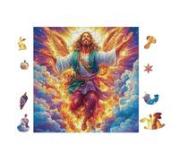 Jesus with Open Arms 100 Pieces Jigsaw Puzzles For Men Educational Decompression Adults Anxiety Memory Care Mothers Valentines Gift Eco Friendly Material 28x28cm