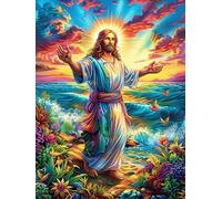 Jesus with Outstretched Arms 500 Piece Jigsaw Puzzle for All Ages Jigsaw Evening Wind Down Activity Challenging Fun Home Decor Stress Relief 500 PCS