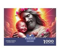 Jesus with Radiant Heart And Wings Sturdy Cardboard Pieces Helps Enhance Focus, Problem Solving Skills And Hand Eye Coordination Effectively 52x38cm/1000pcs