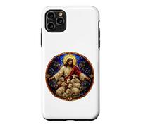 Jesus With Sheep And Wolves Medieval Cathedral Mosaic Art Case for iPhone 11 Pro Max