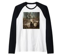 Jesus With The Sheep - Jesus Running After Lamb Art Religion Raglan Baseball Tee