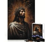 Jesus with Thorn Crown Puzzle for Teenagers 1000 Pieces Creative Play Stress Less Fun Challenge Art Decor (38x52cm)