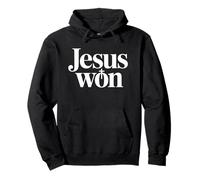 Jesus Won Christian Saying Faith Cross Redemption Pullover Hoodie