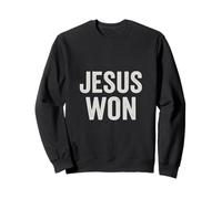 Jesus Won Distressed Bold Christian Faith Easter Church Sweatshirt