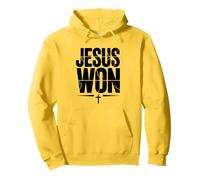Jesus Won Victory Cross Faith Christian Belief Pullover Hoodie