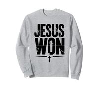 Jesus Won Victory Cross Faith Christian Belief Sweatshirt