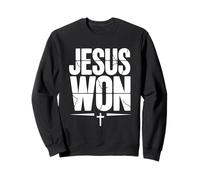 Jesus Won Victory Cross Faith Christian Belief Sweatshirt
