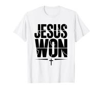 Jesus Won Victory Cross Faith Christian Belief T-Shirt
