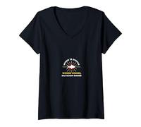 Jesus Won: Winner Winner, Salvation Dinner V-Neck T-Shirt, Women, Black, L