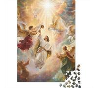 Jesus Wooden Jigsaw Puzzles for Adults 1000 Piece Toys Family Jigsaw Games Birthday Puzzle Educational Boys Girls 1000pcs (75x50cm)