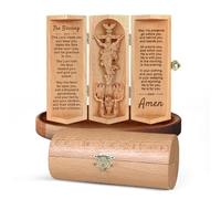 Jesuspirit - Christian Decor, Catholic Wooden Statue, Home Decor - Openable Wooden Cylinder Sculpture of Jesus (D - The Blessing - Size S)