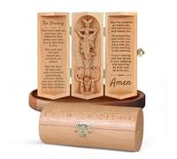 Jesuspirit - Our Father in Heaven Christian Decor, Catholic Wooden Statue, Sculpture Nativity Family, Statue of Jesus, Home Decor - Openable Wooden Cylinder Sculpture of Jesus (The Blessing)