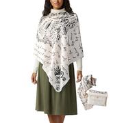Jesus's Names Christian Prayer Scarf - Large and Soft Scripture Shawl, 75 Languages, 84 Titles of Christ, Ivory, Large
