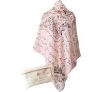 Jesus's Names Prayer Scarf - Large Scripture Shawl, 75 Languages, 84 Titles of Christ, 33x70", Pink Blush, Large
