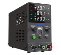 Jesverty DC Power Supply Variable, 0-30V 0-10A Adjustable Switching DC Regulated Bench Power Supply with USB & Type-C Quick-Charge, Encoder Knob, Output On/Off Switch, 4-Digit LED Display - SPS-3010M