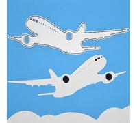 Jet Aeroplane Metal Cutting Die for Card Making - Airplane Silhouette Travel Craft Die, Aviation Scrapbooking Papercraft Die - Die Size 12.1 cm x 3.6 cm