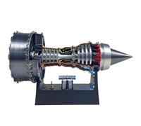 Jet Aircraft Turbofan Turbojet Engine Model Kit, 3D DIY Printed Electric Structures, Aero Mechanical Science, Gift, Education Display, Desktop Decorations, No Assembly Required(C)