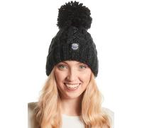 Jet Black Cable Reflective Super Bobble Hat - - Size: ONESIZE
