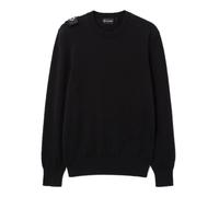 Jet Black Crew Neck Knit- male- MA.STRUM- Round-neck Knitwear- Black- L- Knitwear L