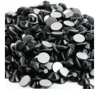 Jet Black Glass 3D Nail Art Decorations ss3 ss4 ss5 ss6 ss8 ss10 ss12 ss16 ss20 ss30 ss34 Crystal Nails Non HotFix Rhinestones-ss2 1440pcs