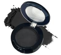 Jet Black Matte Single Eyeshadow Powder - High Pigment Pressed Eye Shadow, Smooth Blendable & Buildable, Waterproof Smudge-Proof Long-Lasting Wear for Bold Liner Smoky Eye Looks (16#Jet Black)