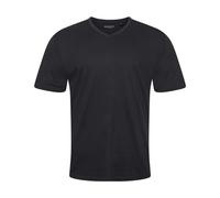 (JET BLACK, Medium) Brave Soul Saint V-Neck Short Sleeved T-Shirt