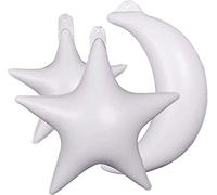 Jet Creations Crescent Moon Inflatable 3Piece Set GTO-1M2S Inflatable Moon (1) & Stars (2)- Glow in The Dark for Kids Room Party Favors Decorations