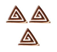 JET Energized Vastu Helix - Copper Triangle Set Of 3 Shape Energy Activator for South-East Corner, Home & Office Balance, Spiritual Protection, Evil Eye Guard