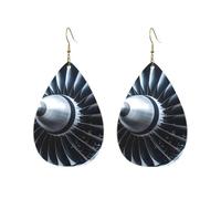 Jet Engine Acrylic Hoop Earrings For Women Teardrop Dangle Earrings Lightweight Fashion Jewelry Gifts Outfits Accessories For Women Ladies