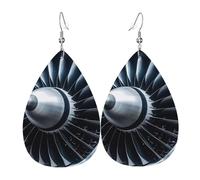 Jet Engine Earrings For Women Teardrop Dangle Earrings Leather Lightweight Fashion Jewelry Gifts Outfits Accessories For Women Ladies