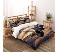 Jet Fighter 3 Pcs Quilt Covers Creative Design Art 3D King Size for Kids Soft Microfiber With Sheet Pillowcases Super King（260x220cm）