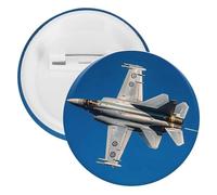 Jet Fighter Badge Metal Round Pins, Lightweight Brooch for Backpack, Fashion Button Pins Badge for Shirts, Jackets, Shawl Coat, Unisex, 12PCS, Tinplate, metal round pins