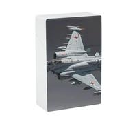 Jet Fighter Cigarette Case - Waterproof & Crush Proof Cigarette Holder Case for 20 King Size Cigarettes, Portable Pocket Size Travel Box for Men & Women