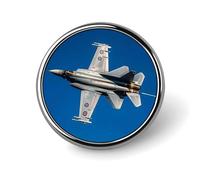 Jet Fighter Round Badge Brooch Lightweight Lapel Tie Pins Unique Gifts Metal Brooch Badge For Hat Shirt Clothing Bags Decoration