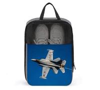 Jet Fighter Shoe Bags with Zipper, Portable Shoe Organizer with Handle, Personalized Shoes Tote Bag for Travel, Waterproof Shoes Carrier, Storage Pouch
