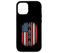 Jet Fighter USA Flag Patriotic Jet Fighters American Flag Case for iPhone 12/12 Pro