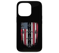 Jet Fighter USA Flag Patriotic Jet Fighters American Flag Case for iPhone 13 Pro